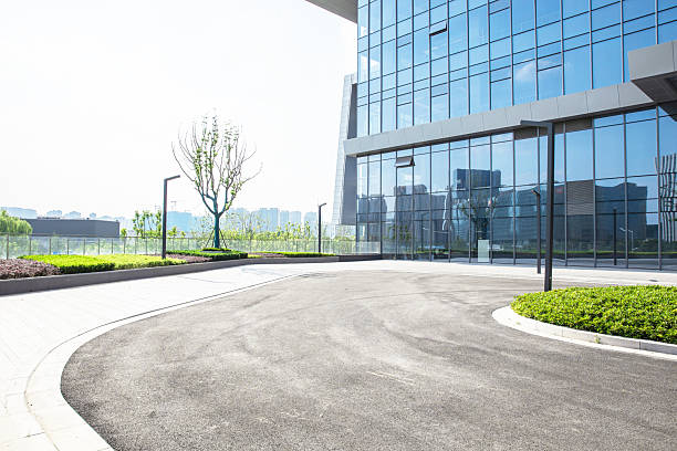 istock The open space in front of the ecological office building 2230801727