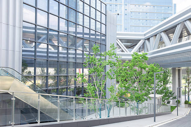 istock Bottom view of modern eco city 2230801824