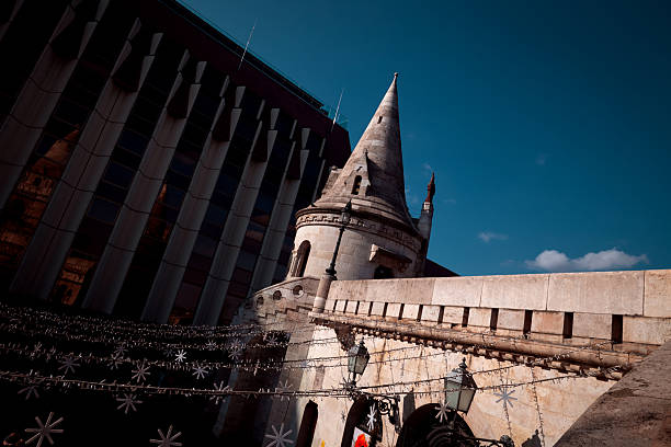 There are seven towers in Fisherman's Bastion, each conical white stone tower represents one of the seven Hungarian tribes that initially settled in the aera.  The exterior is adorned with sculptures, floral motifs, and historical symbols, resembling a fairytale castle.