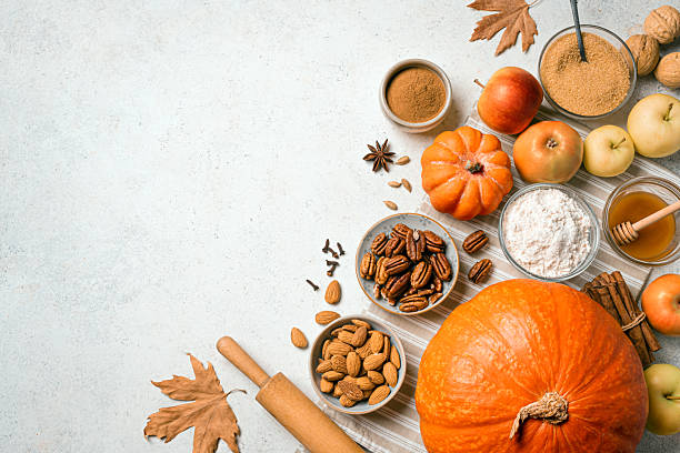 istock Autumn fall baking background with seasonal food ingredients 2230802620