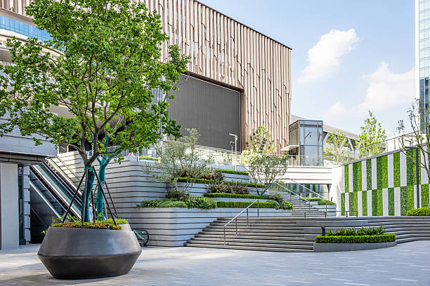 istock The open space in front of the ecological office building 2230803115