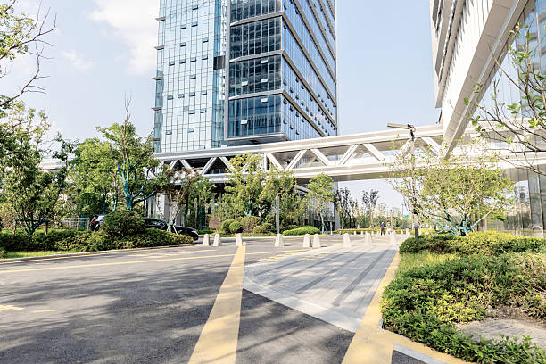 istock The open space in front of the ecological office building 2230804398