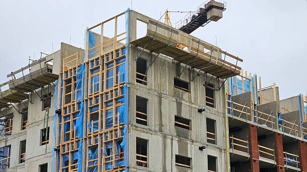 istock Concrete Building Structure Under Construction with Wooden Details 2230807719
