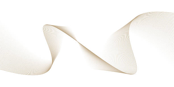 istock Elegant curved lines flow in gold and white colors 2230809455