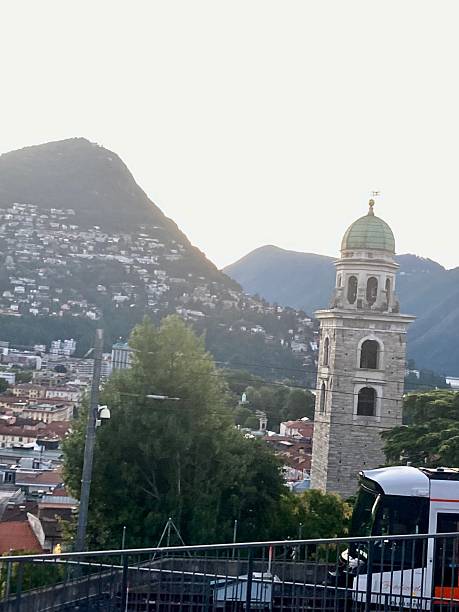 istock Panoramic view of Lugano in the early morning light. 2230809576