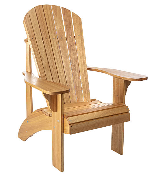 istock Comfortable wooden adirondack chair on white background 2230809956