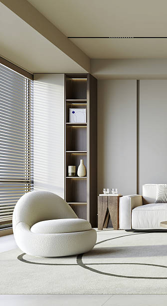 istock Large luxury modern bright interiors Living room mockup illustration 3D rendering image 2230811323
