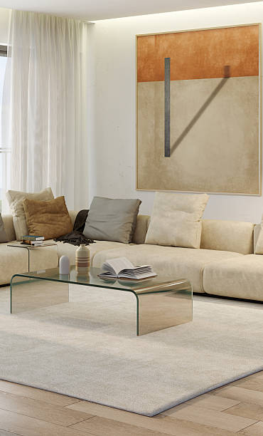 istock Large luxury modern bright interiors Living room mockup illustration 3D rendering image 2230811809