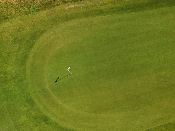 istock Aerial view of a green golf course with fairways 2230812051