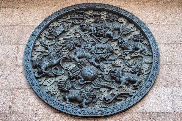 istock Lions Panel in Jing An Tranquility Temple - Shanghai. 2230812364