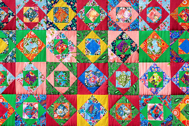 istock Colorful quilted patchwork with close-up details 2230819131