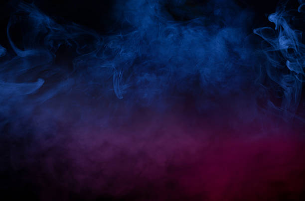 istock Blue and pink steam on a black background. 2230824576