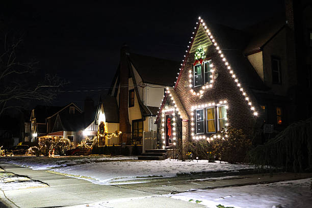 istock Christmas Decorations on house in December. 2230827088