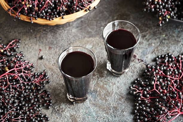 istock Black elder or Sambucus nigra syrup in two glasses 2230827715