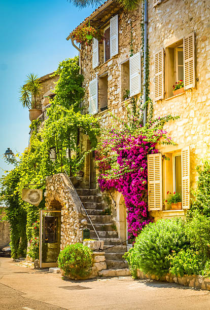 beautiful old town detail, Provence at summer day, France