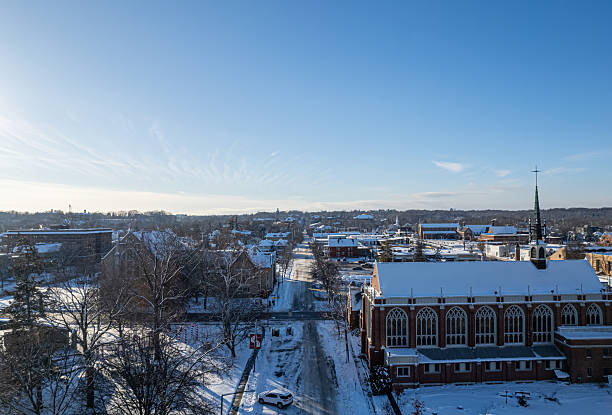istock Kalamazoo Michigan during winter time with snow 2230836823