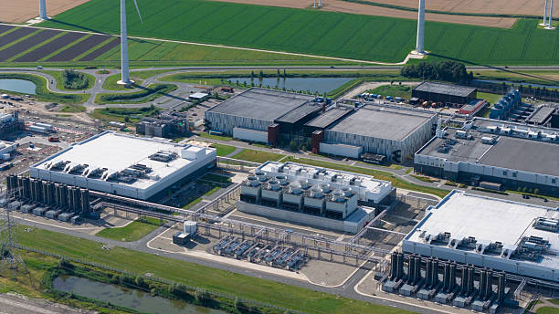 istock Large scale data center in the Eemshaven, The Netherlands. Cloud, server space, big data, AI infrastructure. 2230843149