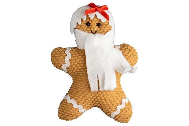 istock Cute Gingerbread Man Stuffed Toy Isolated On A White Background 2230846570