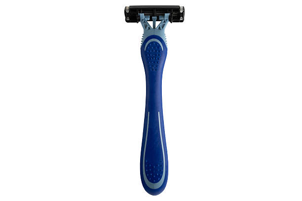istock Blue shaving razor isolated on a white background 2230846573