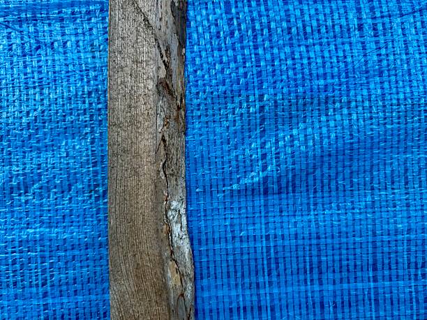 istock Wooden board on blue tent background 2230859192