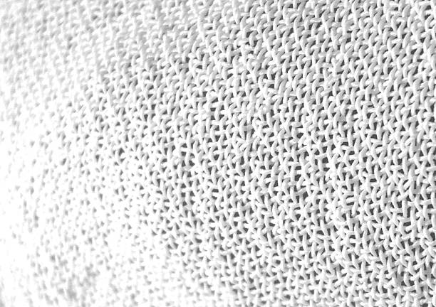Factory fabric, fashion industry. Image under the microscope, micro photography. Science, study and education. Multiple zoom, close-up. Scientific photography new