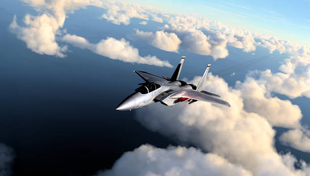 istock Militar aircraft flying over the sky. 2230870746