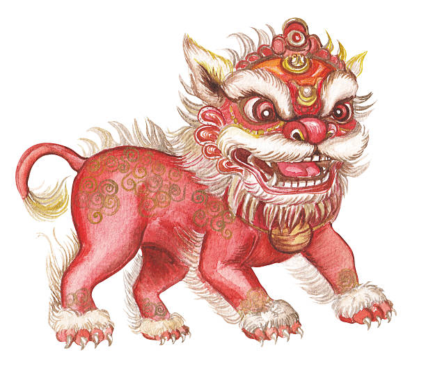 istock Festive Chinese New Year illustration with a red lion 2230871809