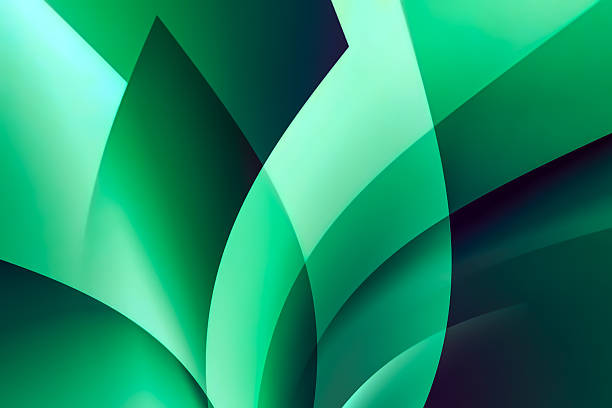 istock Vibrant green abstract background with flowing curved shapes, gradients, and a sense of dynamic energy 2230880536
