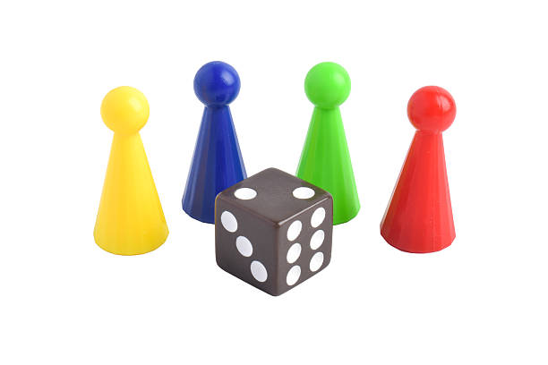 istock Colorful crowd and dice on white background 2230891666