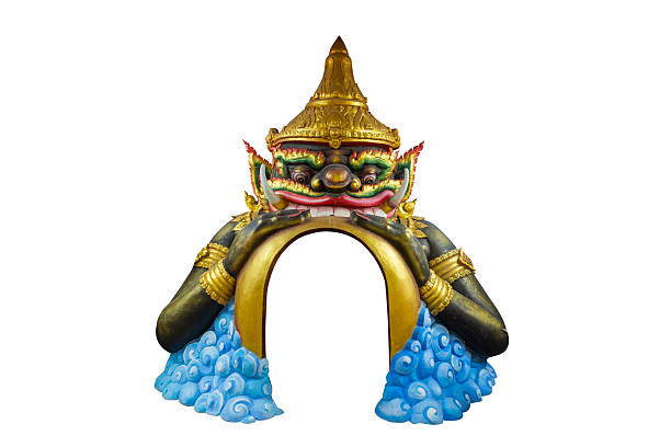 Free picture: The Black buddha head or statue of Rahu, an Asura whose ...