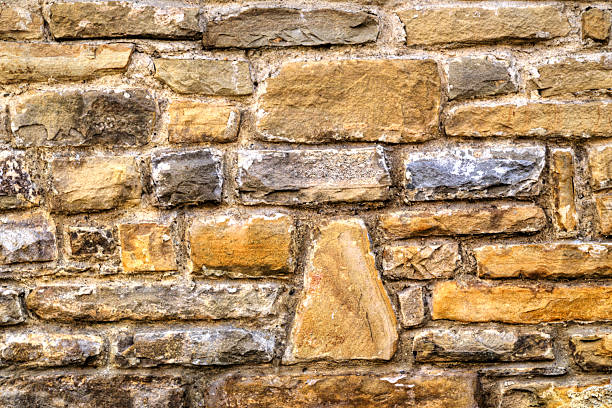 Colorful stone wall background close up view