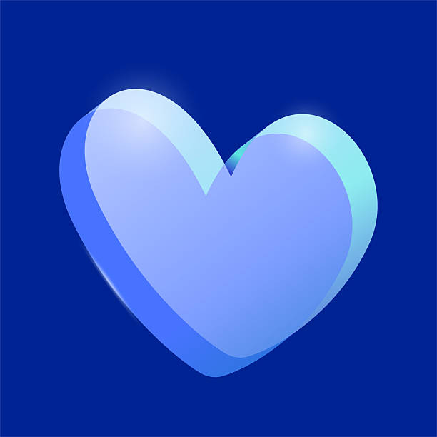 istock Heart icon in 3d iridescent style for decoration web design, love shape, rating and vote favorite like icon. hologram simple shape shine effect. Trendy logo vector illustration. 2230899838