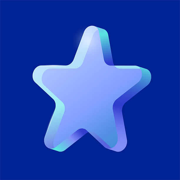 istock Star icon in 3d iridescent style for decoration web design, christmas ornaments, rating star, vote favorite like icon. hologram simple shape shine effect. Trendy logo vector illustration. 2230899843
