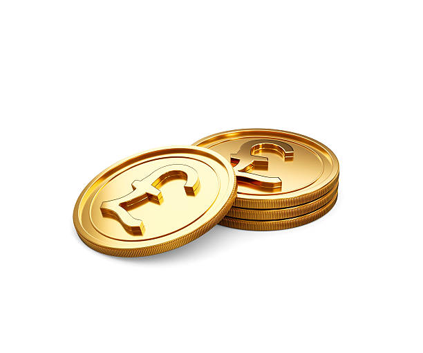 istock 3d Stack Of Golden British Pound Coins Shiny Rounded Coins Stack On White Background 3d Illustration 2230904606