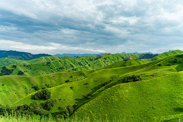 istock Scenery of grasslands and mountains 2230907624