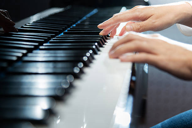 istock Woman's hands playing the piano 2230910888