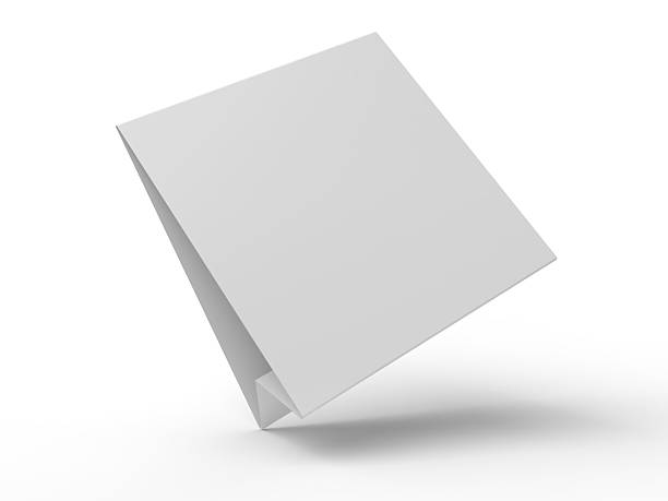 istock 3D realistic mockup of a blank table sign tent card square format, isolated on white. Minimal display Ideal for menu, restaurant, cafe, event, promotion, branding, ads, and marketing design 2230911152