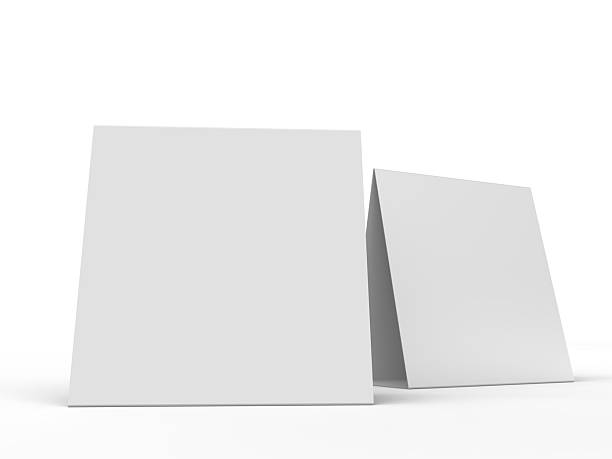 istock 3D realistic mockup of a blank table sign tent card square format, isolated on white. Minimal display Ideal for menu, restaurant, cafe, event, promotion, branding, ads, and marketing design 2230911158