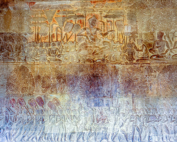 Golden Buddha statues in Wat Pho temple in Bangkok, Thailand