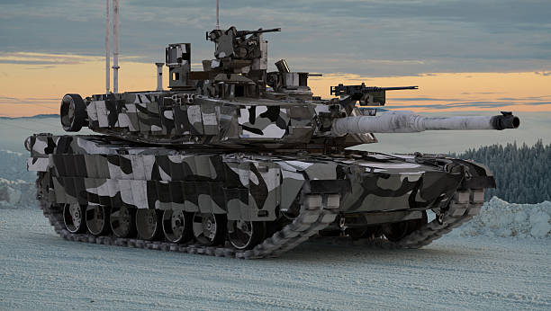 istock M1A2 Sep Abrams Tusk II tank in winter camouflage 2230921049