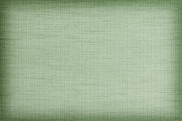 Linen fabric texture or background, Green color Gradient dark edges