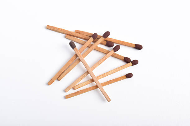 istock Wooden match on white background 2230929606
