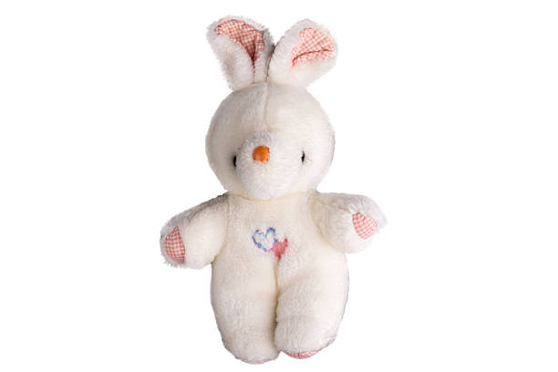 istock Cute white bunny plush toy isolated. Easter bunny plush toy 2230934469