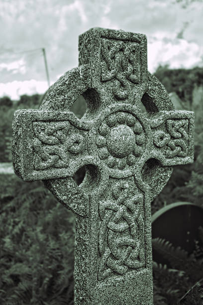 Celtic Cross Gravestone, Penmon Priory, Anglesey, North Wales
