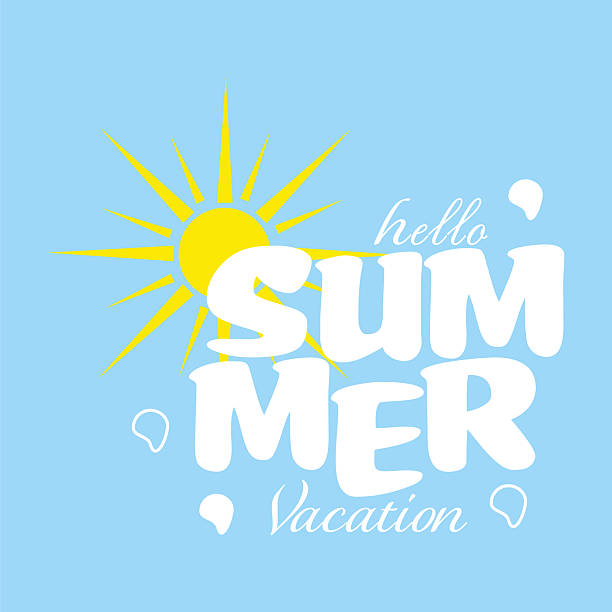 istock Hello summer vacation lettering.Abstract lettering vector stock illustration. 2230938870