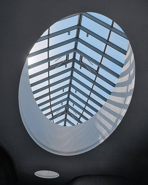 Modern architecture: shopping center with light well.