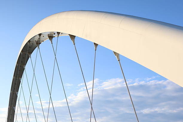Perth, Australia - August 31, 2023: Bridge in Elizabeth Quay at sunset.