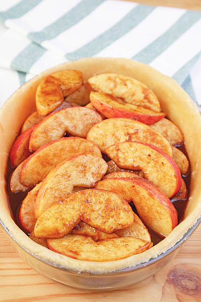 istock Closeup of pie plate ready for baking an apple pie 2230944558