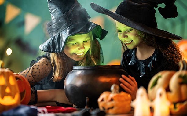 istock Two girls are celebrating Halloween 2230944914