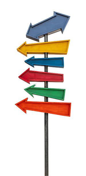 istock Colorful signboard isolated on white background, clipping path 2230946175